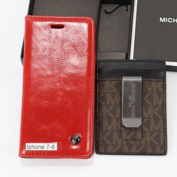 Michael kors Men Card Case Money Clip Wallet Box Set Br… - Picture 7 of 8